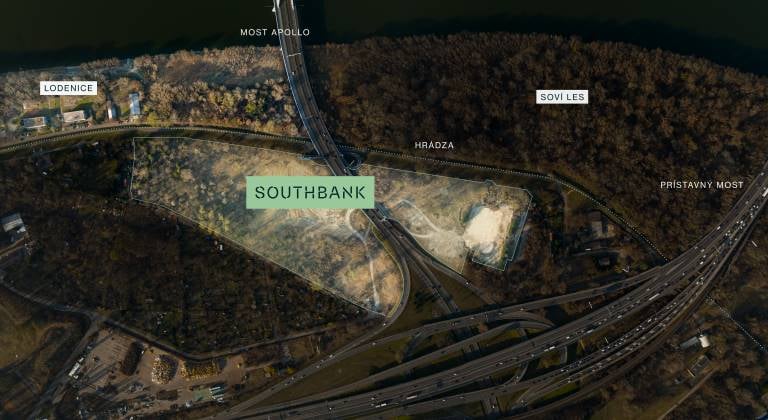 Satelitná mapa Southbank